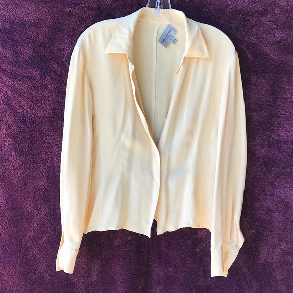 Emanuel Ungaro shaped silk jersey vintage blouse 14/48 - Picture 4 of 4